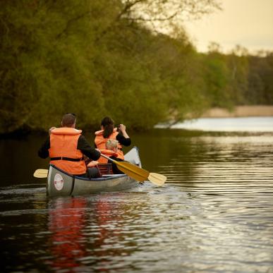Family in a kayak, Silkeborg