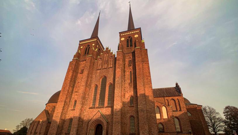 De domkerk in Roskilde in Denemarken