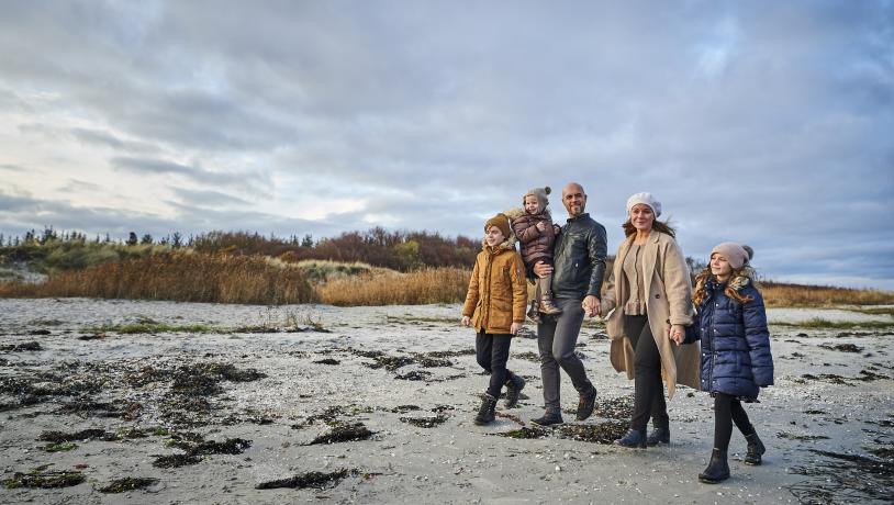 Familie in Lille Vildmose in North Jutland
