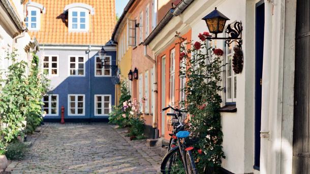 Cobblestoned streets of Aalborg 