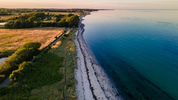 The Langeland coastline in Denmark