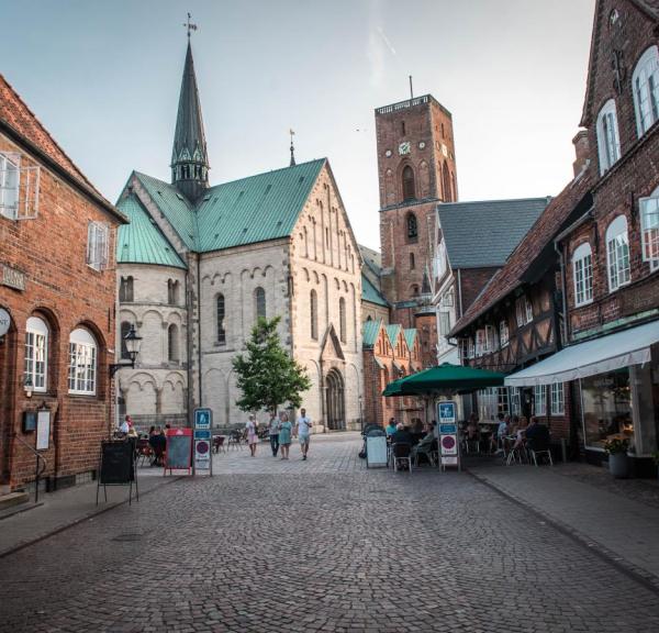 Den gamle bydel i Ribe i Danmark