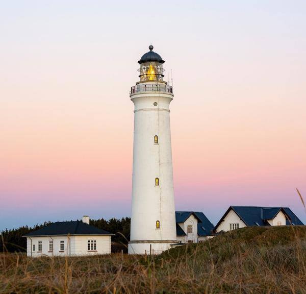 Hirtshals Lighthouse in North Jutland, Denmark