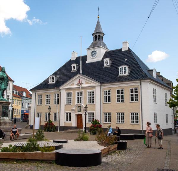 Det gamle rådhus i Randers, Danmark
