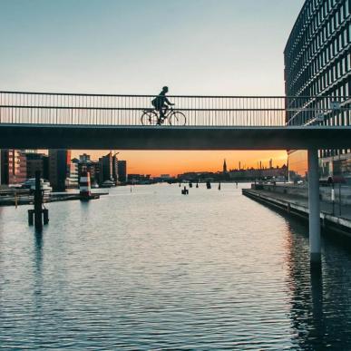 En av Københavns mange sykkelbroer