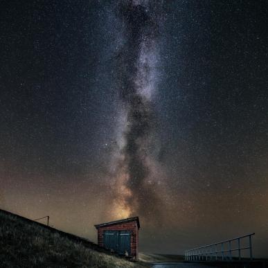 Mørk stjernehimmel ved Dark sky Park på Mandø