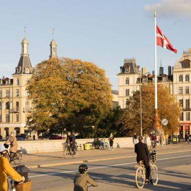 Bikes on Dronning Louises Bro in Copenhagen