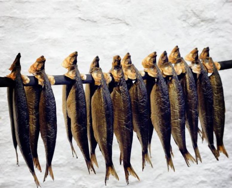 Smoked herrings on Bornholm