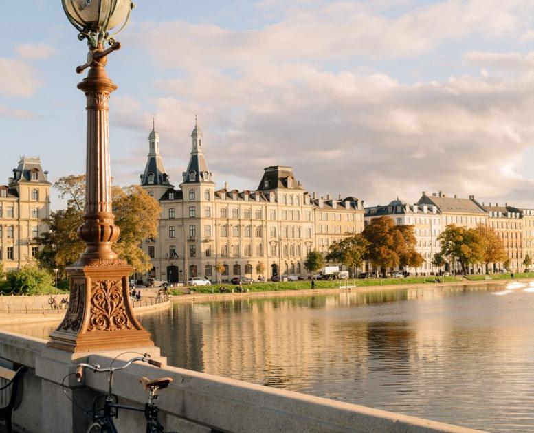 Bike parked on Dronning Louise Bro in Copenhagen