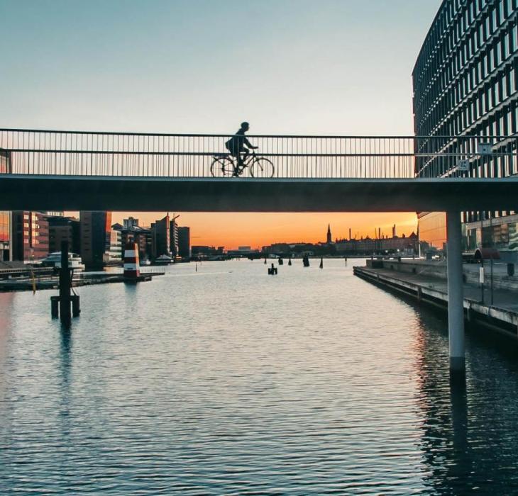 En av Københavns mange sykkelbroer